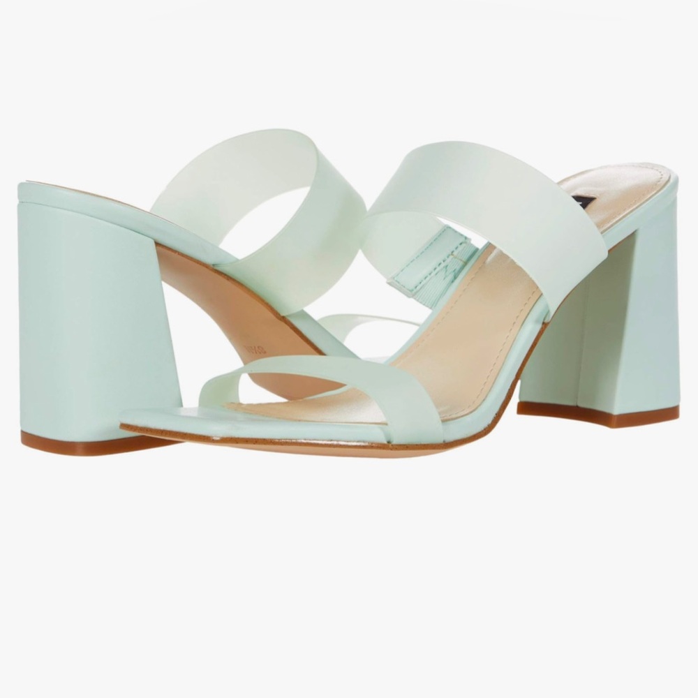 NIB Gya Semi-Opaque High-Heel Mule Sandals. Size 7